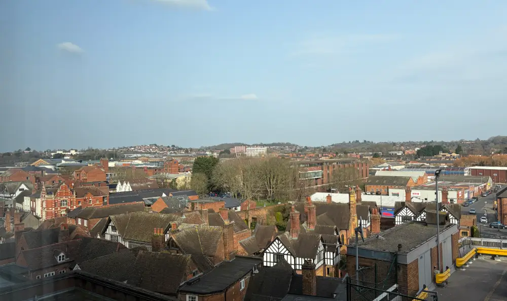 view over Worcester City for Lily Bs sandwich shop